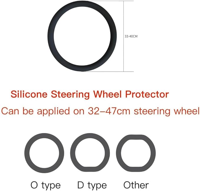 Cool Anti-Slip Silicone Steering Wheel Protector - Universal Car Steering Wheel Protective Cover - Summer Easy to Clean Silicone Car Steering Wheel Cover (Brown)