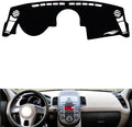 generic leather dashboard cover Compatible with KIA Soul 2010-2013，dash cover（black）