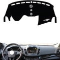 leather dashboard cover Compatible with FORD Kuga (four wheel drive，speakers 2013-2018，dash cover（black）