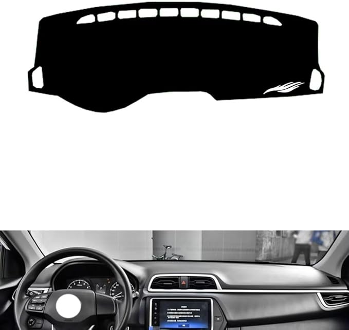 leather dashboard cover Compatible with HyundaiHyundai Reina 2017-2020，dash cover（black）