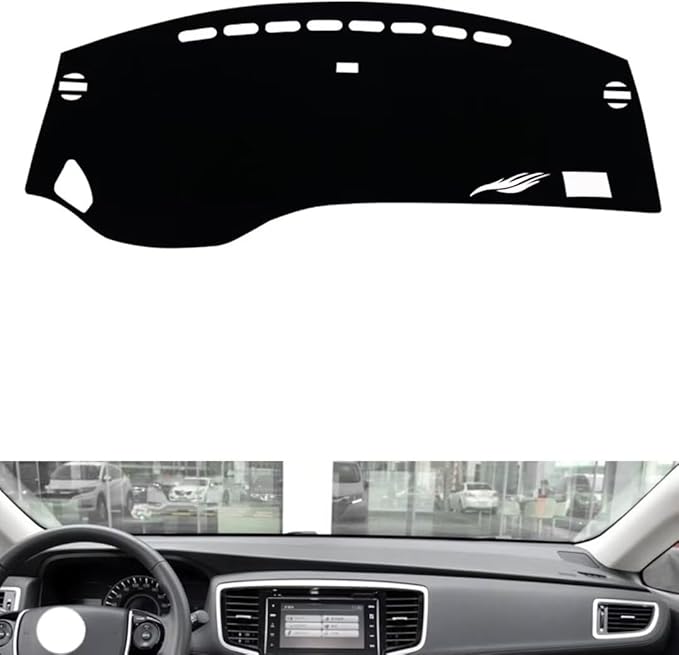 leather dashboard cover Compatible with HONDA Odyssey 2015-2021，dash cover（black）
