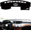 leather dashboard cover Compatible with Nissan fuga，dash cover（black）