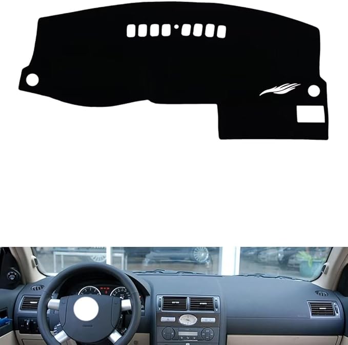 leather dashboard cover Compatible with FORD Mondeo 2004-2006，dash cover（black）