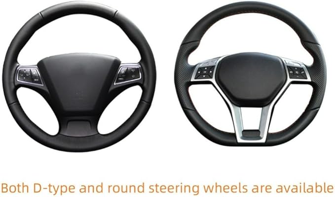 15 Inch Soft Dot Plush Steering Wheel Cover Anti-Slip Comfortable Winter Grip Universal Fit for Most Car Truck Vehicle SUV (Black)