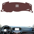 Leather Dashboard Cover Compatible with Infiniti JX35 2012-2018,Dash Board Cover mat Anti-Slip Sun-Proof and dust-Proof(Brown)