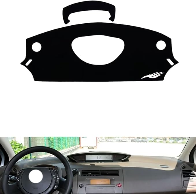 leather dashboard cover Compatible with Citroen Triumph，dash cover（black）