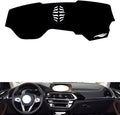 Leather Dashboard Cover Compatible with BMW X3/X4/iX3 (NO HUD 2018-2023，Dash Cover（Black）