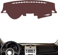 Leather Dashboard Cover Compatible with KIA Forte 2009-2016,Dash Board Cover mat Anti-Slip Sun-Proof and dust-Proof(Brown)