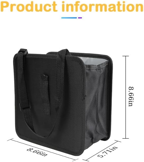 Car Trash Can, Oxford Cloth Foldable Auto Trash Bin Hanging, 1.85 Gallon Capacity Garbage Bag Organizer, Leak-Proof Waterproof Automotive Storage Container, Car Interior Accessories (Medium)