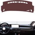 Leather Dashboard Cover Compatible with Buick GL6 2021,Dash Board Cover mat Anti-Slip Sun-Proof and dust-Proof(Brown)