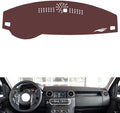 Leather Dashboard Cover Compatible with LR Discovery 4 2010-2016,Dash Board Cover mat Anti-Slip Sun-Proof and dust-Proof(Brown)