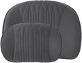 New Ergonomic Car Seat Headrest & Lumbar Cushion Skin-Friendly and Breathable for All Seasons Memory Foam Cover Durable Car Accessories Black