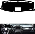 leather dashboard cover Compatible with Ford everest (storage box)，dash cover（black）