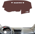 Leather Dashboard Cover Compatible with Chevy New Sail 2010-2014,Dash Board Cover mat Anti-Slip Sun-Proof and dust-Proof(Brown)