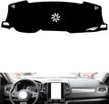 leather dashboard cover Compatible with Renault Koleos 2017-2019，dash cover（black）