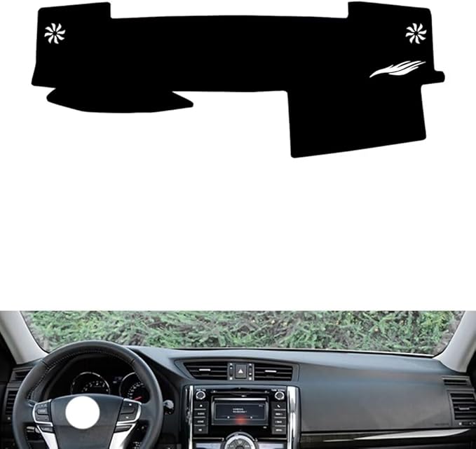 leather dashboard cover Compatible with Toyota Ruiz 2010-2015，dash cover（black）