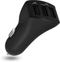 USB Car Charger, 24W 3 Ports Fast Car Charger Adapter, Compatible w/iPhone 15/14/13/12/11, Samsung Galaxy S24 Ultra/S23, Cigarette Lighter USB Chargers, Not Compatible w/Quick Charge