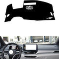 leather dashboard cover Compatible with VW ID.4 CROZZ (HUD，dash cover（black）