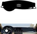 leather dashboard cover Compatible with BMW X6（NO HUD） 2008-2013，dash cover（black）