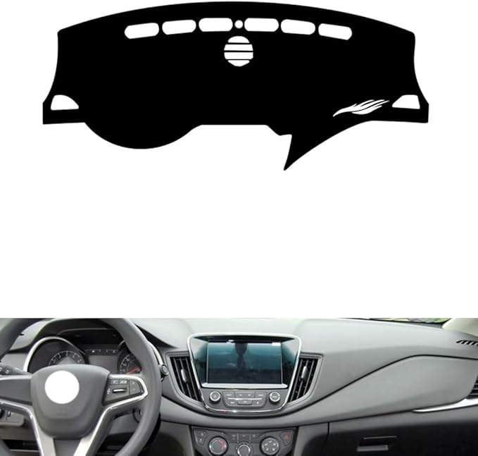 leather dashboard cover Compatible with Chevy Monza 2019-2022，dash cover（black）