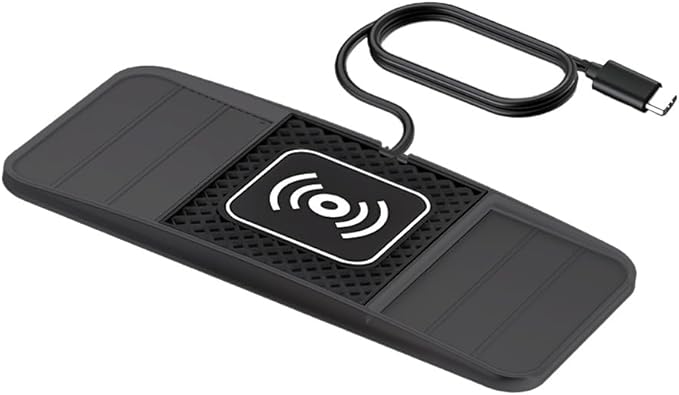Wireless Charging Pad for Car for Toyota RAV4 2000-2025, DIY Trim-to-Fit Slim Non Slip Fast Charger Car Wireless Charging Pad 30CM Cable,A&30cm Type-C Plug Cable