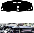 leather dashboard cover Compatible with Volvo XC60（Small center speaker） 2018-2023，dash cover（black）