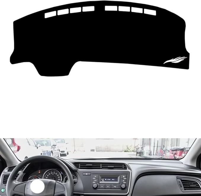leather dashboard cover Compatible with HONDA Greiz 2015-2016，dash cover（black）