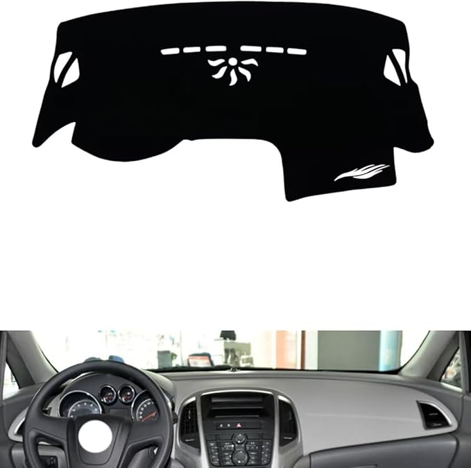 leather dashboard cover Compatible with Buick Excelle（Full coverage） 2010-2014，dash cover（black）