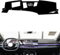 leather dashboard cover Compatible with BMW 5 series（HUD） 2024，dash cover（black）
