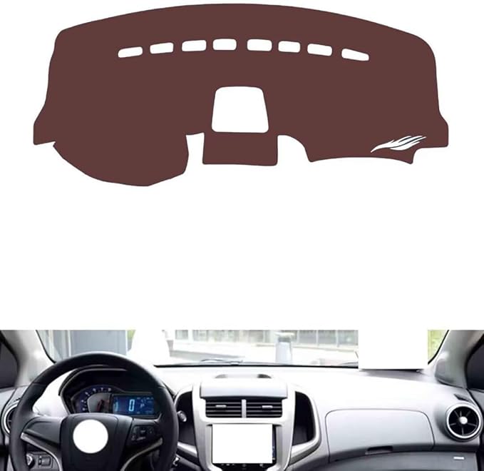 Leather Dashboard Cover Compatible with Chevy Aveo 2014，Dash Cover, Non-Slip Dash Cover, Dash mat Dashboard Cover, Interior Dash Covers