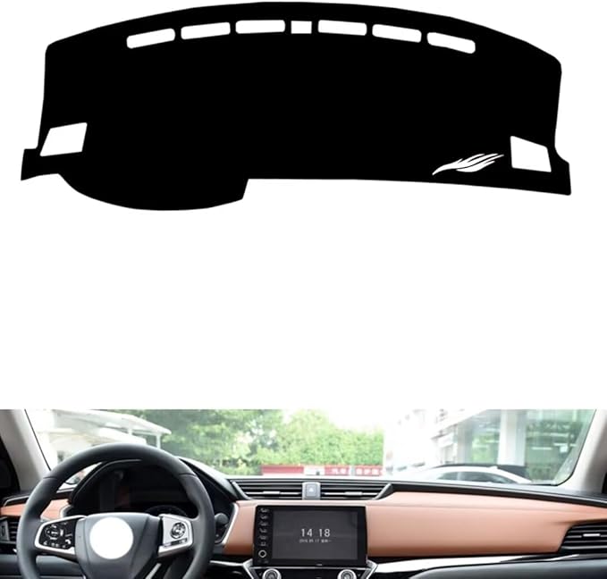 leather dashboard cover Compatible with HONDA Envix，dash cover（black）