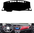 leather dashboard cover Compatible with Nissan Lannia 2016-2021，dash cover（black）