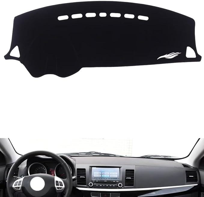 leather dashboard cover Compatible with Mitsubishi Leancer，dash cover（black）