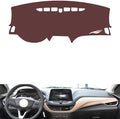 Leather Dashboard Cover Compatible with Chevy Cavalier 20-2022,Dash Board Cover mat Anti-Slip Sun-Proof and dust-Proof(Brown)