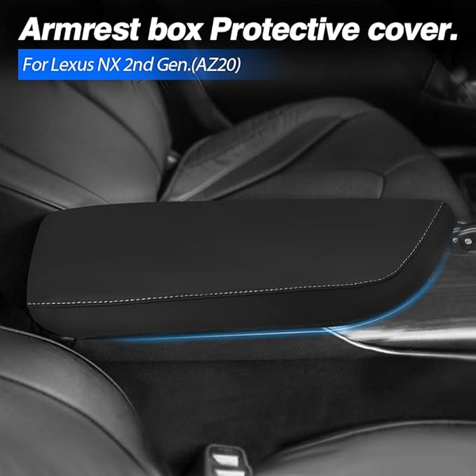 Autorder Center Console Cover for 2022 2023 2024 2025 Lexus NX NX 250/NX 350/NX 350h/NX 450h+ Accessories Armrest Cover Anti-Scratch Leather Middle Console Pad Armrest Protector