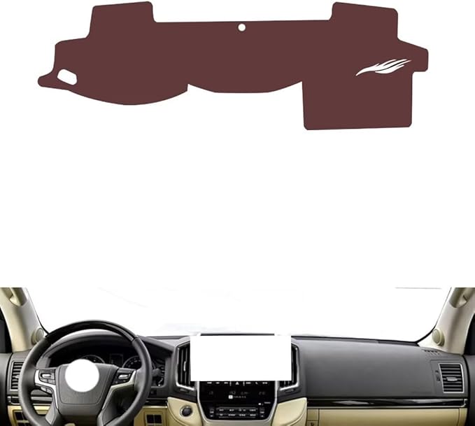 Leather Dashboard Cover Compatible with Toyota Land Cruiser（no Speakers） 2007-2019，Dash Cover, Non-Slip Dash Cover, Dash mat Dashboard Cover, Interior Dash Covers