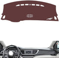 Leather Dashboard Cover Compatible with Buick Excelle 2018-2021,Dash Board Cover mat Anti-Slip Sun-Proof and dust-Proof(Brown)