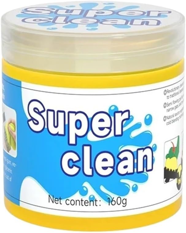 Car Cleaning Gel - Reusable Slime for Air Vents, Dashboards, Laptops, Keyboards, and More - Interior & Dirt Remover Tool(Yellow 1PC)
