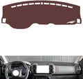 Leather Dashboard Cover Compatible with Citroen C5 AIRCROSS 2017-2020,Dash Board Cover mat Anti-Slip Sun-Proof and dust-Proof(Brown)