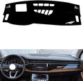 generic leather dashboard cover Compatible with Audi Q8 (HUD 2018-2022，dash cover（black）