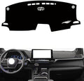leather dashboard cover Compatible with Toyota Granvia（NO HUD，dash cover（black）