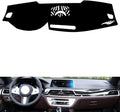leather dashboard cover Compatible with BMW 7 series（NO HUD） 2016-2022，dash cover（black）