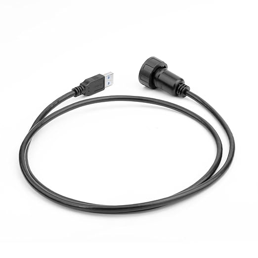 CNLINKO Outdoor USB 3.0 Plug with 1.5M Cable Connector Type A Industrial Waterproof IP67 Data Power Transmission