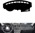 leather dashboard cover Compatible with VW Compatible with Jetta 2013-2019，dash cover（black）