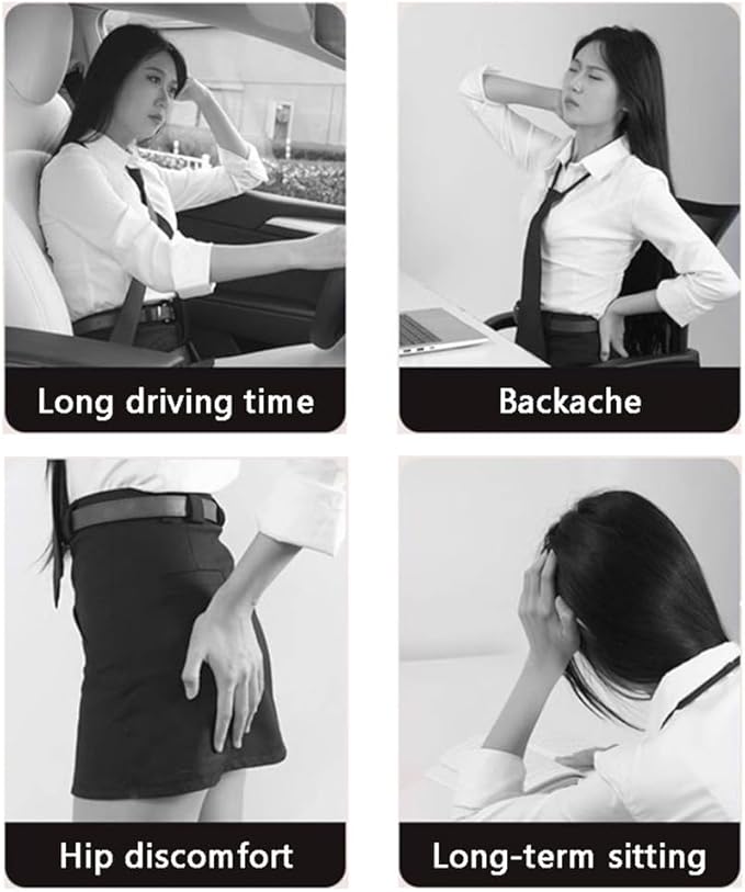Car Seat Chair Back Cushion for Toyota RAV4 Prime 2025, Wooden Beads Ventilate Mesh Lumbar Brace Strong Durable Relieve Fatigue Summer Interior Accessories,B-Seat pad
