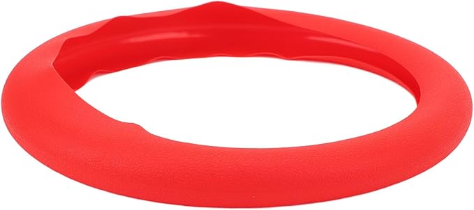 Silicone Steering Wheel Cover, Antislip Design, Sweatproof Protector for Cars, Fits Most Standard Sizes (Red)