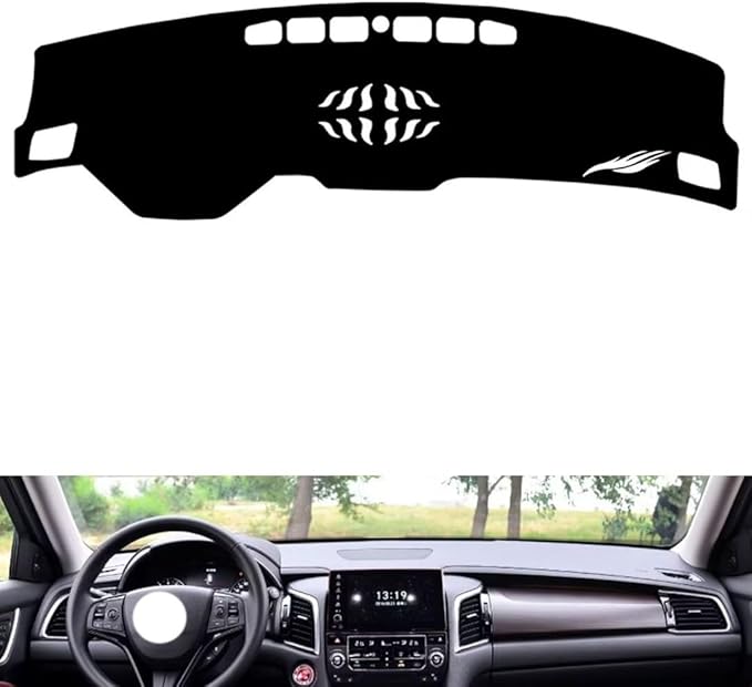 leather dashboard cover Compatible with HONDA URV (NO HUD，dash cover（black）