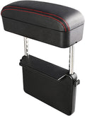 AOWIS Car Console Armrest Box Arm Rest Height Adjustable Comfort Elbow Pad Universal (Black red)