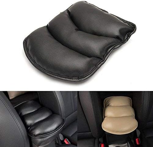 Soft PU Leather Car Armrest Pads Univeral Vehicle Auto Center Consoles Armrest Padding Protective Case Pillow Pad Cover Cushion Armrest Pillow (Gray)