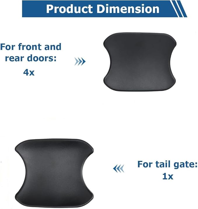 Exterior Door Handle Bowl Cover Compatible for 2021 2022 2023 2024 Ford Bronco Accessories 4 Door Handle Bowl Protector Anti Scratches Matte Black 5 Pcs